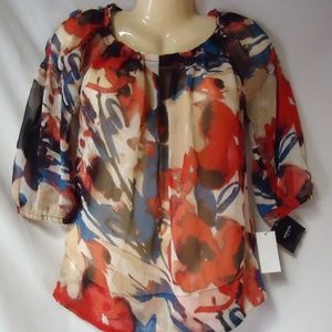 Women's Alfani NWT Sheer Blouse 6P